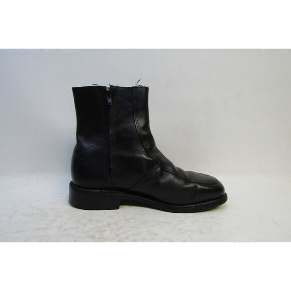 Mens Size 8 EEEE Black Leather Zip Ankle 7\